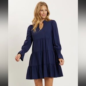 Jude Connally Blue Ruffled Tiered Tammi Sundress Size Small